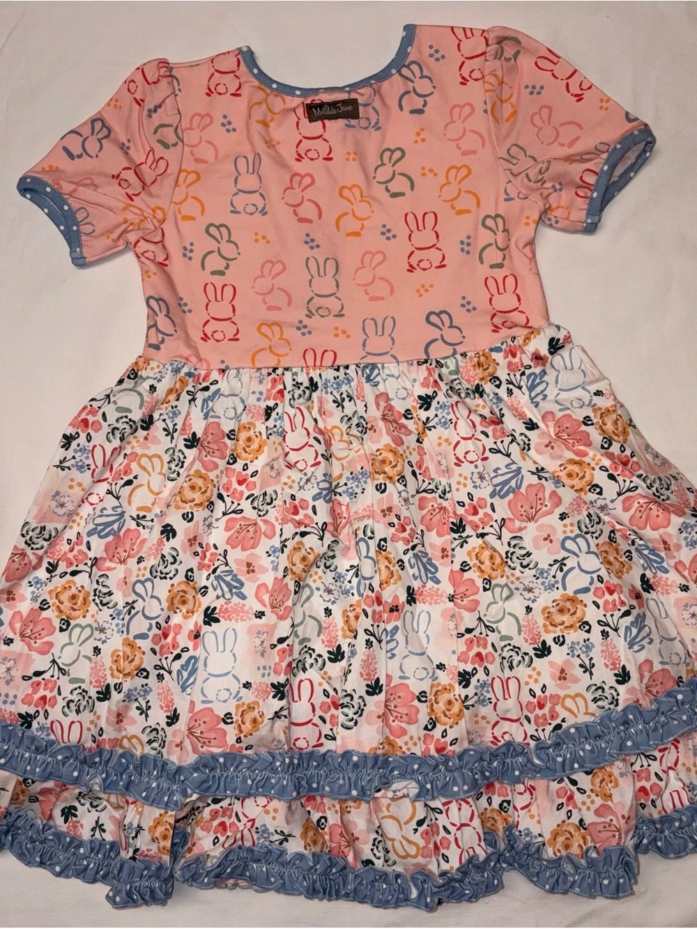 Matilda Jane Hippity Hop Garden Ruffle Dress sz 6 NWT